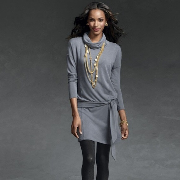 cowl neck tunic dress